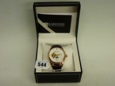 Barkers of Kensington new 'Automatic' rose limited edition wristwatch in presentation case with