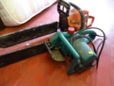 BMC 20 ins petrol chainsaw and a Bosch electric chainsaw E/T