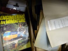 Boxes of engineering plans, drawings, publications etc