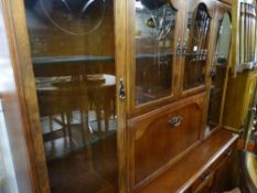 Medium coloured display cabinet with sideboard base