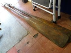 Pair of vintage boat oars