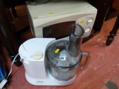 Kenwood electronic food mixer and a Daewoo white microwave oven E/T
