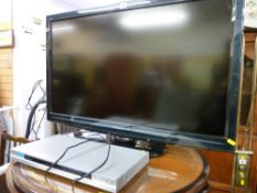 Panasonic flatscreen TV and a Sony CD/DVD player E/T