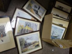 Parcel of print sets including steam, shipping etc