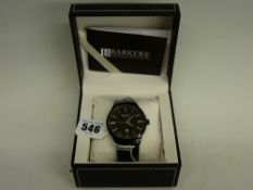 Barkers of Kensington new 'Entourage' steel wristwatch in presentation case with sleeve
