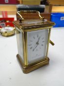 A Matthew Norman brass carriage clock