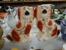A pair of Staffordshire dogs