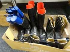 Two pairs of cavalry boots plus two pairs of cowboy-style boots