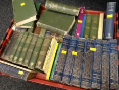 Collection of hardback books including 'A Bible Commentary for English Readers', 'The