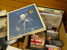 A small parcel of mainly classical LP records together with DVDs & CDs