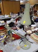 Pale green anglepoise-style lamp E/T
