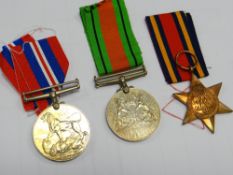 Three WWII medals (unnamed) Burma star, defence medal & 1939-45 war medal