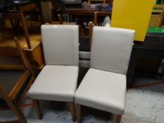Four modern high back dining chairs (A/F)