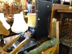 A Sony Bravia 17-inch flatscreen television together with a Corby trouser press, vintage military