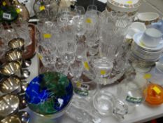 Parcel of mainly drinking glasses, vases, large glass jug etc
