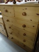 A nice modern pine chest of drawers, two short above four long