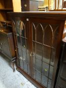 Reproduction mahogany astragal glazed bookcase (A/F)