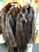 Three fur coats