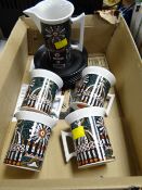 Small parcel of Portmeirion 'Magic City' coffeeware