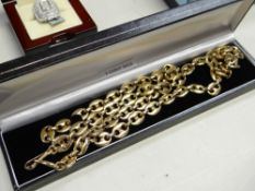 A silver-gilt anchor chain, 135gms