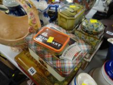 Collection of vintage tins