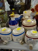 Collection of Wade pottery miniature liquor barrels & other brewery, commemorative Wade whisky bell,