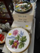 Three Spode 'Wildflowers' wall plates together with a collection of Hans Grab collector's plates for