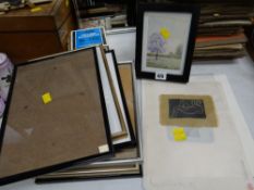 Small framed watercolour by H C SIMPSON, dated 1933, parcel of unframed prints together with a
