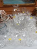 Parcel of various glassware including drinking glasses, vases etc