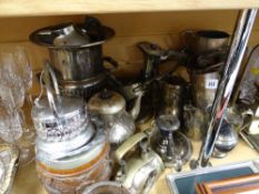 Parcel of various metalware including EPNS champagne cooler etc