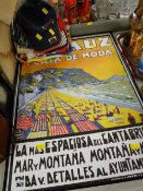 Small parcel of flatware, framed continental print & another etc