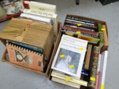 Two boxes of books mainly some travel etc