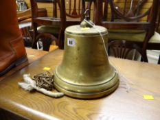 A brass ship's bell