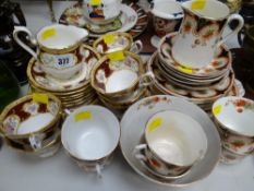 A parcel of Royal Albert 'Lady Hamilton' teaware together with a parcel of vintage Staffordshire