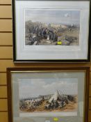 Two military prints, one titled 'Russian Rifle Pit' part of Colnaghts Authentic series together with
