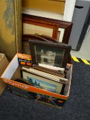 Collection of various framed prints, watercolours, dried flower arrangements etc