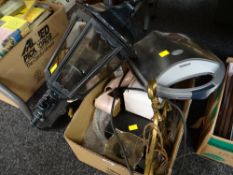 Parcel of various items including exterior electric door lantern, electric sandwich maker, ladies