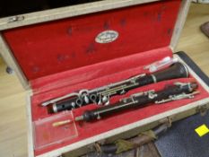 A vintage cased oboe