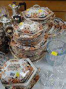 Parcel of vintage Stanley pottery 'Melba' pattern dinnerware