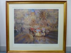 ALFREDO DE LA MARIA limited edition (446/850) print - vintage car racing scene, entitled 'Hat