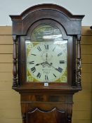 A 19th CENTURY MAHOGANY AUTOMATON LONGCASE CLOCK by H & J Daniel, Liverpool, the arched top hood and