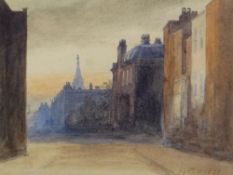 THOMAS LINDSAY (1793-1861) pencil and watercolour - London street scene, dated 28 Oct 1831, entitled