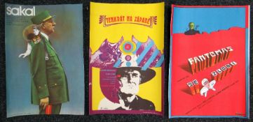 Three Czech cinema inserts THE DAY OF THE JACKAL, 1973, ONCE UPON A TIME IN THE WEST, 1968 &