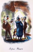 EDWARD ARDIZZONE aka DIZ coloured lithograph - illustration from Curwen Press published 'Back to the
