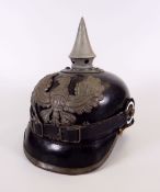 A GERMAN WW1 PICKELHAUBE HELMET believed issued for Armee-Korps (BAVII), dated 1918 Key word search:
