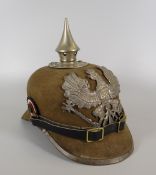 A GERMAN WW1 PICKELHAUBE HELMET believed dated 1914 Key word search: military, militaria, weapons,