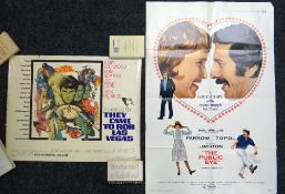 THEY CAME TO ROB LAS VEGAS & THE PUBLIC EYE two original US cinema posters, 1968 & 1972, rolled