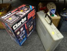 A Clarke car jump start kit & part cased socket set