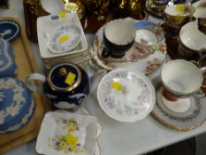 A parcel of various china including Aynsley cups & tea plates, Wedgwood etc