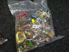 A large parcel of costume jewellery, bangles, necklaces etc